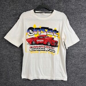Vintage On Sat Cannon Ball Worlds Fastest Willys T Shirt Mens M  White‎